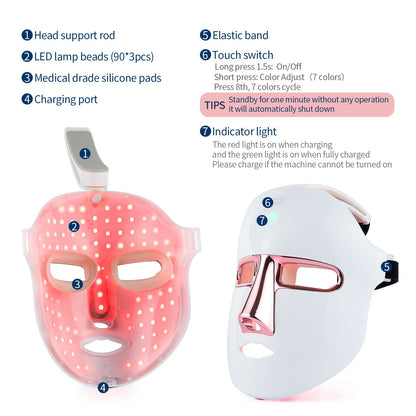 Masiliti Red Light Mask - Skin Rejuvenation - Multi Coloured Lighting